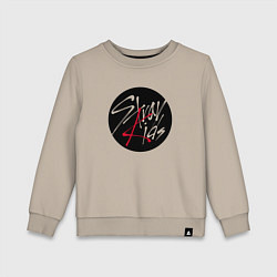 Свитшот хлопковый детский Stray Kids logo, цвет: миндальный