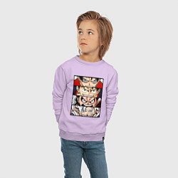 Свитшот хлопковый детский Луффи пятый гир - One Piece, цвет: лаванда — фото 2