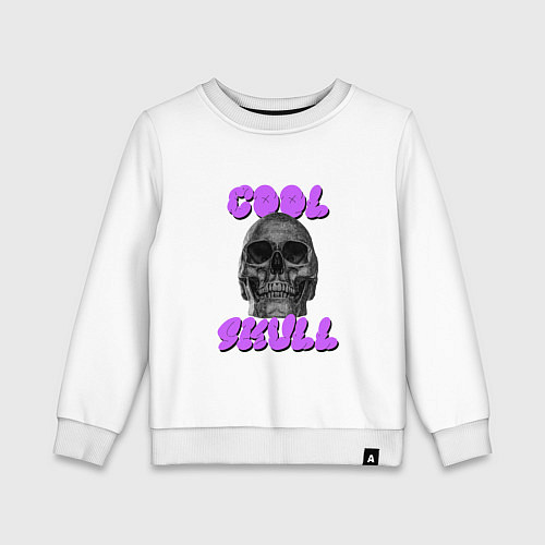 Детский свитшот Cool Skull / Белый – фото 1