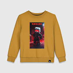 Свитшот хлопковый детский Roblox red style, цвет: горчичный