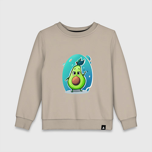 Детский свитшот Cute avocado / Миндальный – фото 1