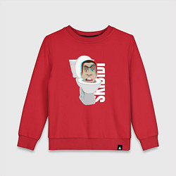 Свитшот хлопковый детский Skibidi Toilet G-toilet, цвет: красный