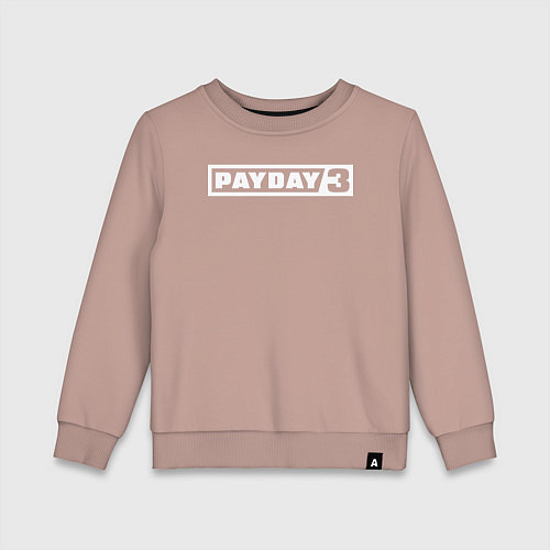 Детский свитшот Payday 3 logo / Пыльно-розовый – фото 1