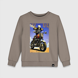 Детский свитшот Crazy racer - skeleton - motorcycle