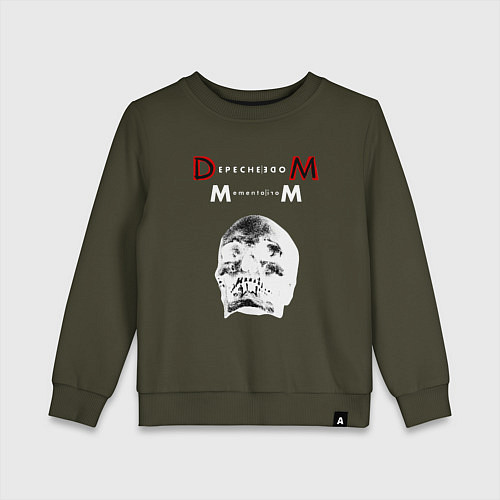 Детский свитшот Depeche Mode 2023 Memento Mori - White Skull 01 / Хаки – фото 1