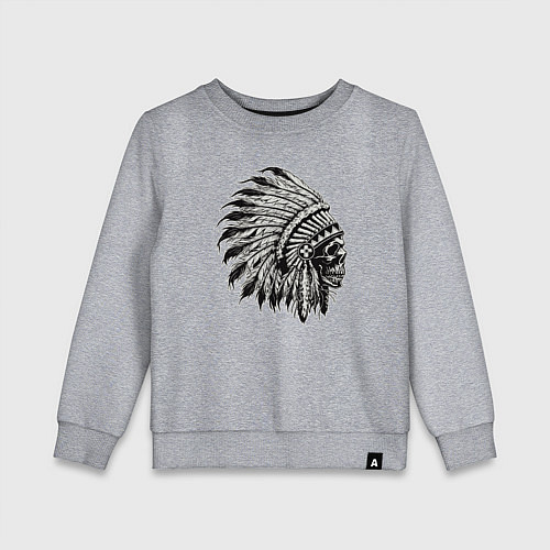 Детский свитшот Индеец шаман / Меланж – фото 1