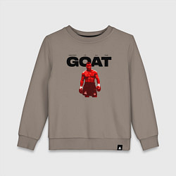 Свитшот хлопковый детский GOAT - Mike Tyson, цвет: утренний латте