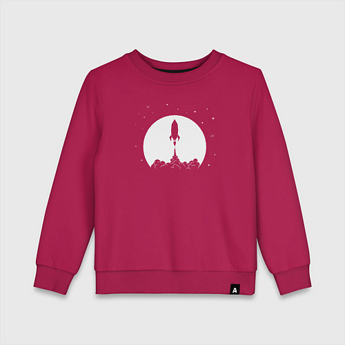 Детский свитшот Полёт ракеты / Маджента – фото 1