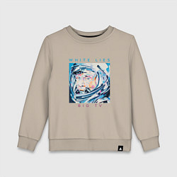 Свитшот хлопковый детский White Lies - Big TV, цвет: миндальный