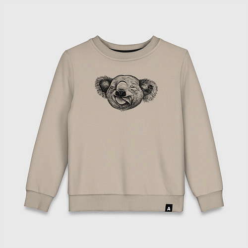 Детский свитшот Коала голова / Миндальный – фото 1