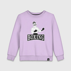 Свитшот хлопковый детский Boxing man, цвет: лаванда