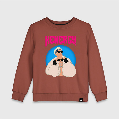 Детский свитшот Кен и Барби / Кирпичный – фото 1