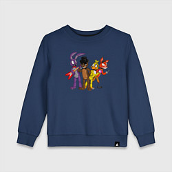 Свитшот хлопковый детский Команда FNAF, цвет: тёмно-синий