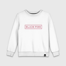 Детский свитшот Black pink - logotype - South Korea