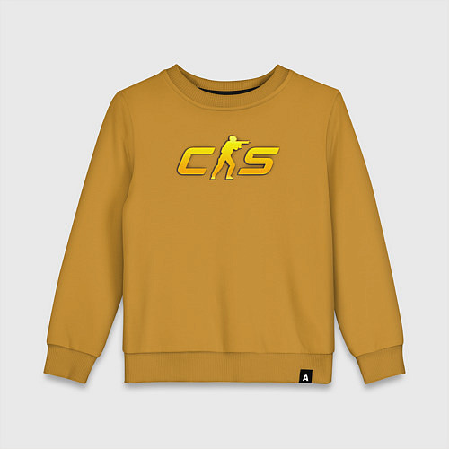 Детский свитшот CS2 yellow logo / Горчичный – фото 1