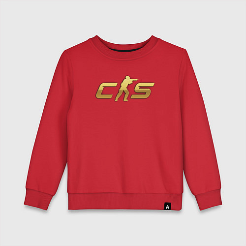 Детский свитшот CS 2 gold logo / Красный – фото 1