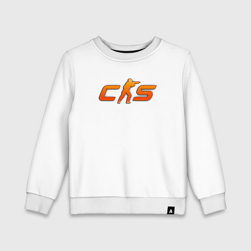 Детский свитшот CS 2 orange logo / Белый – фото 1