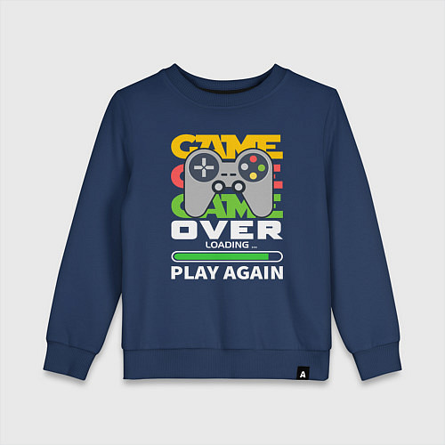 Детский свитшот Игра окончена сыграй еще / Тёмно-синий – фото 1