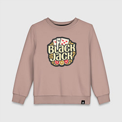 Свитшот хлопковый детский Blackjack, цвет: пыльно-розовый