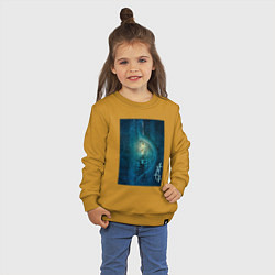 Свитшот хлопковый детский Унесенные Призраками рельсы, цвет: горчичный — фото 2