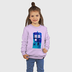 Свитшот хлопковый детский Space tardis, цвет: лаванда — фото 2