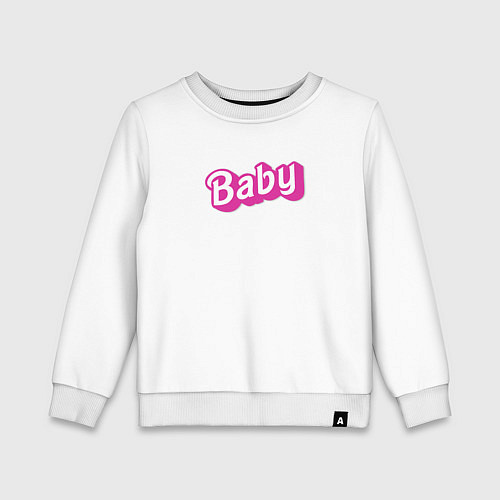 Детский свитшот Baby: pink barbie style / Белый – фото 1