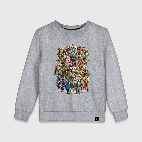 Детский свитшот Street fighter: characters / Меланж – фото 1