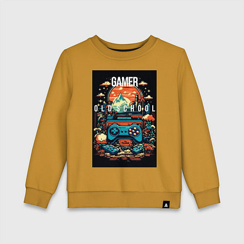 Детский свитшот Геймер old school / Горчичный – фото 1