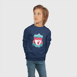 Свитшот хлопковый детский Liverpool fc sport collection, цвет: тёмно-синий — фото 2