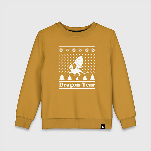 Детский свитшот Sweater dragon year / Горчичный – фото 1