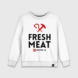 Свитшот хлопковый детский Fresh Meat, цвет: белый