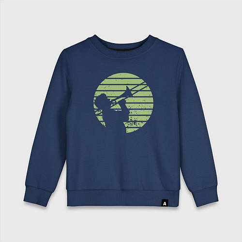 Детский свитшот Джазовый трубач / Тёмно-синий – фото 1