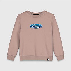 Свитшот хлопковый детский Ford usa auto brend, цвет: пыльно-розовый