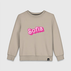 Свитшот хлопковый детский Sofia - retro barbie style, цвет: миндальный