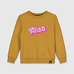 Свитшот хлопковый детский Alisa - retro Barbie style, цвет: горчичный