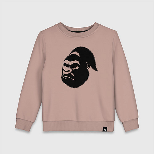 Детский свитшот Голова гориллы / Пыльно-розовый – фото 1