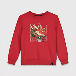 Свитшот хлопковый детский Christmas red dragon, цвет: красный