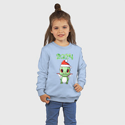 Свитшот хлопковый детский Символ года 2024 дракон, цвет: мягкое небо — фото 2