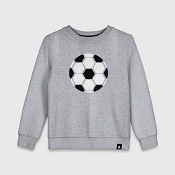 Свитшот хлопковый детский Простой футбольный мяч, цвет: меланж