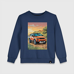 Свитшот хлопковый детский Land rover evoque, цвет: тёмно-синий