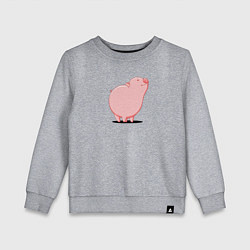 Детский свитшот Мультяшная свинка мечтает
