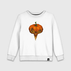 Свитшот хлопковый детский Halloween pumpkin, цвет: белый