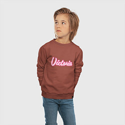 Свитшот хлопковый детский Виктория в стиле Барби, цвет: кирпичный — фото 2