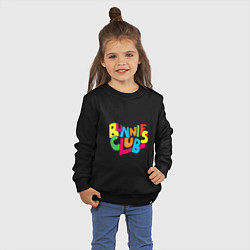 Свитшот хлопковый детский NewJeans Bunnies Club colorful, цвет: черный — фото 2