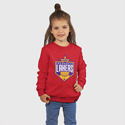 Свитшот хлопковый детский Los Angelas Lakers star, цвет: красный — фото 2