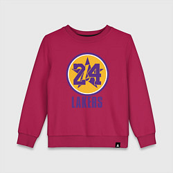 Свитшот хлопковый детский 24 Lakers, цвет: маджента