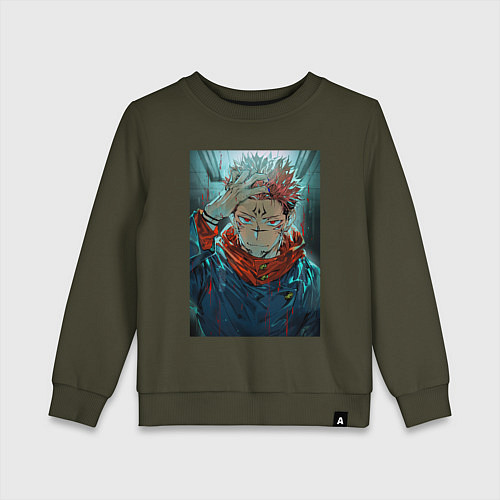 Детский свитшот Крутой Суккуна / Хаки – фото 1