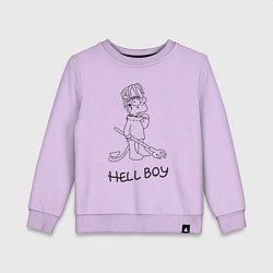 Свитшот хлопковый детский Bart hellboy Lill Peep, цвет: лаванда