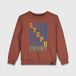 Свитшот хлопковый детский Steph Curry, цвет: кирпичный