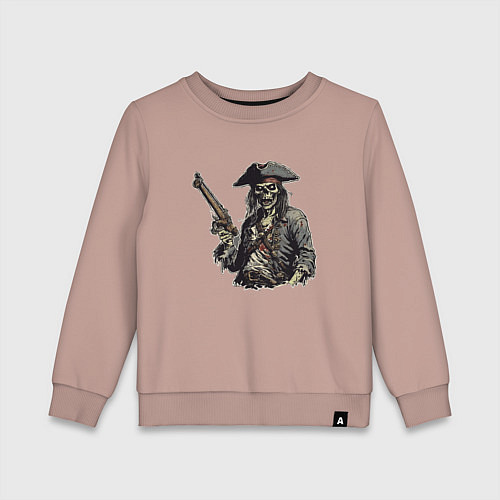 Детский свитшот Призрачный пират / Пыльно-розовый – фото 1